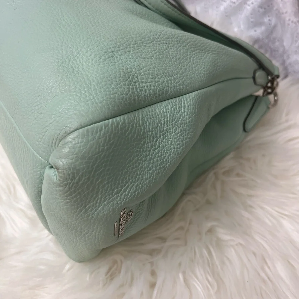 Coach Mint Green #F35723 Leather Shoulder Bag
